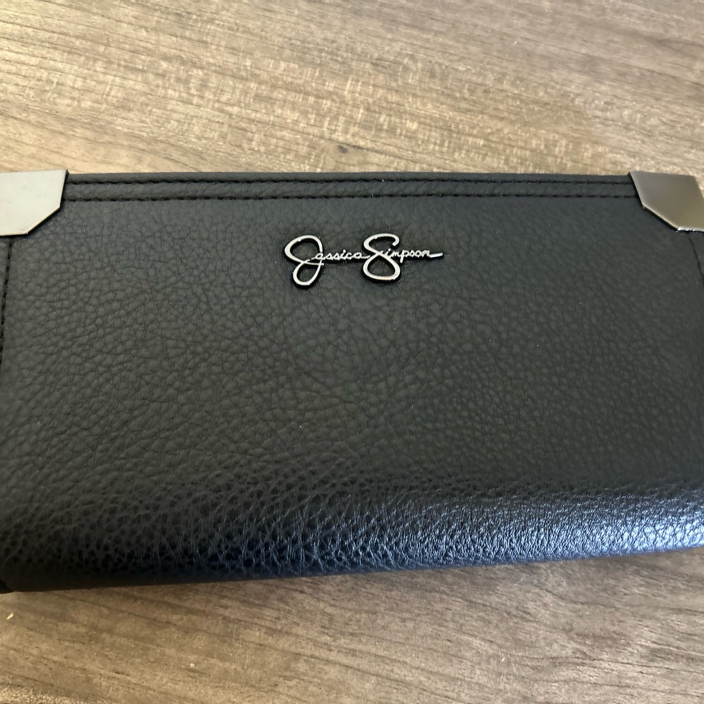 Black, Jessica Simpson wallet with cheetah